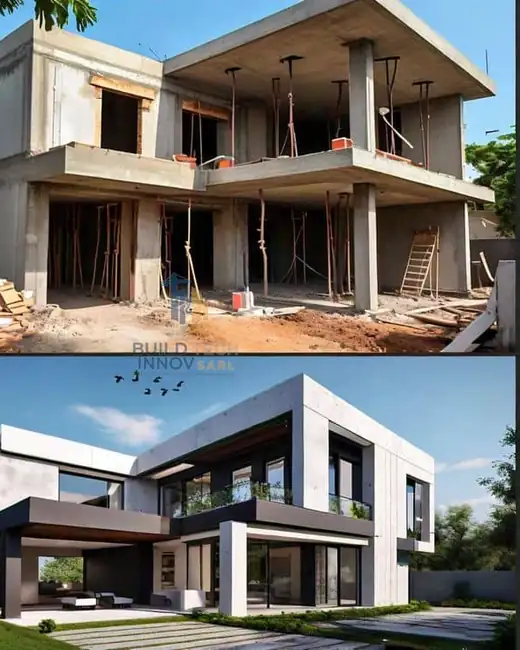 Villa contemporaine. Gros œuvre, second œuvre, finitions